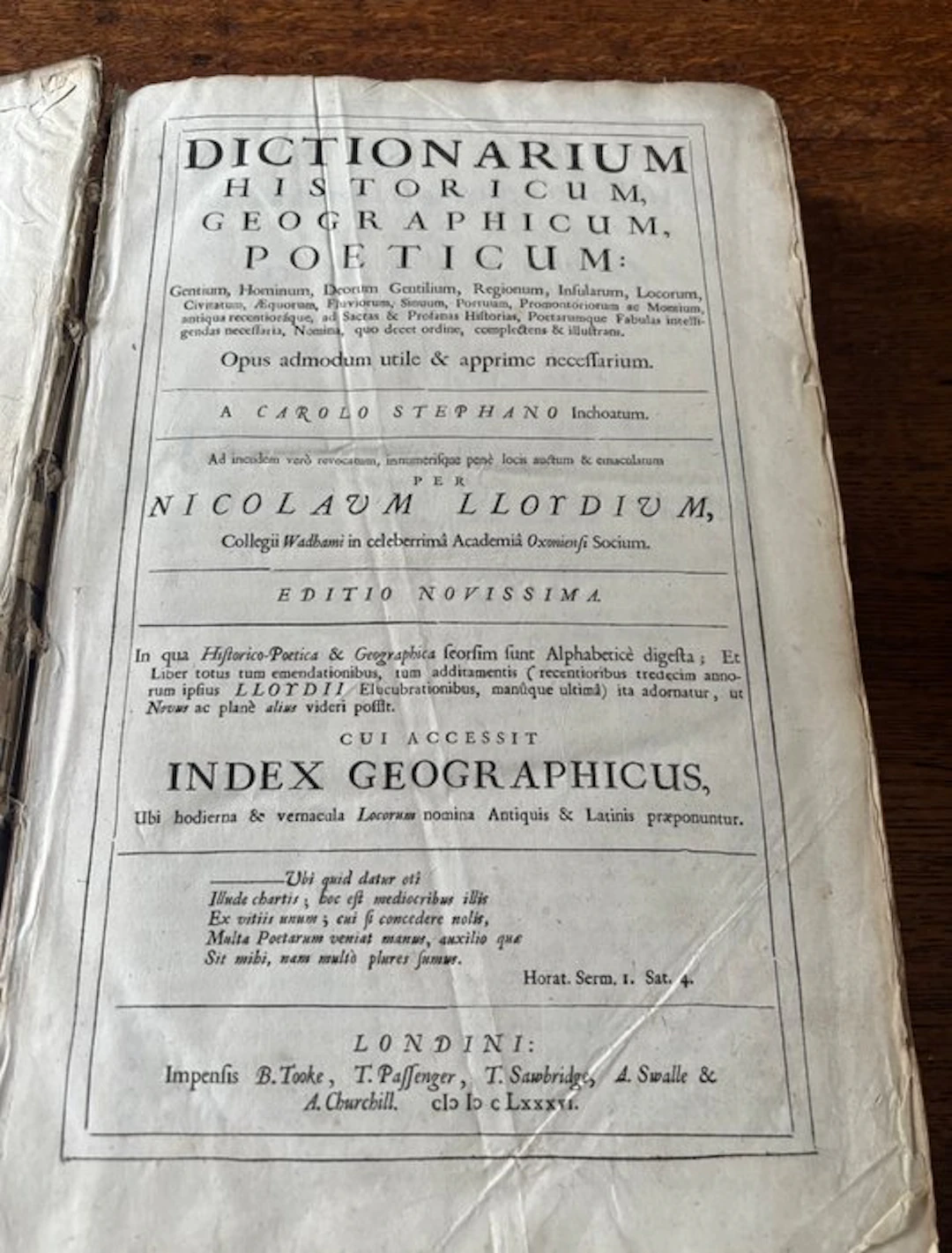 Carolo Stephano - Dictionarium Historicum, Geographicum, Poeticum - 1686