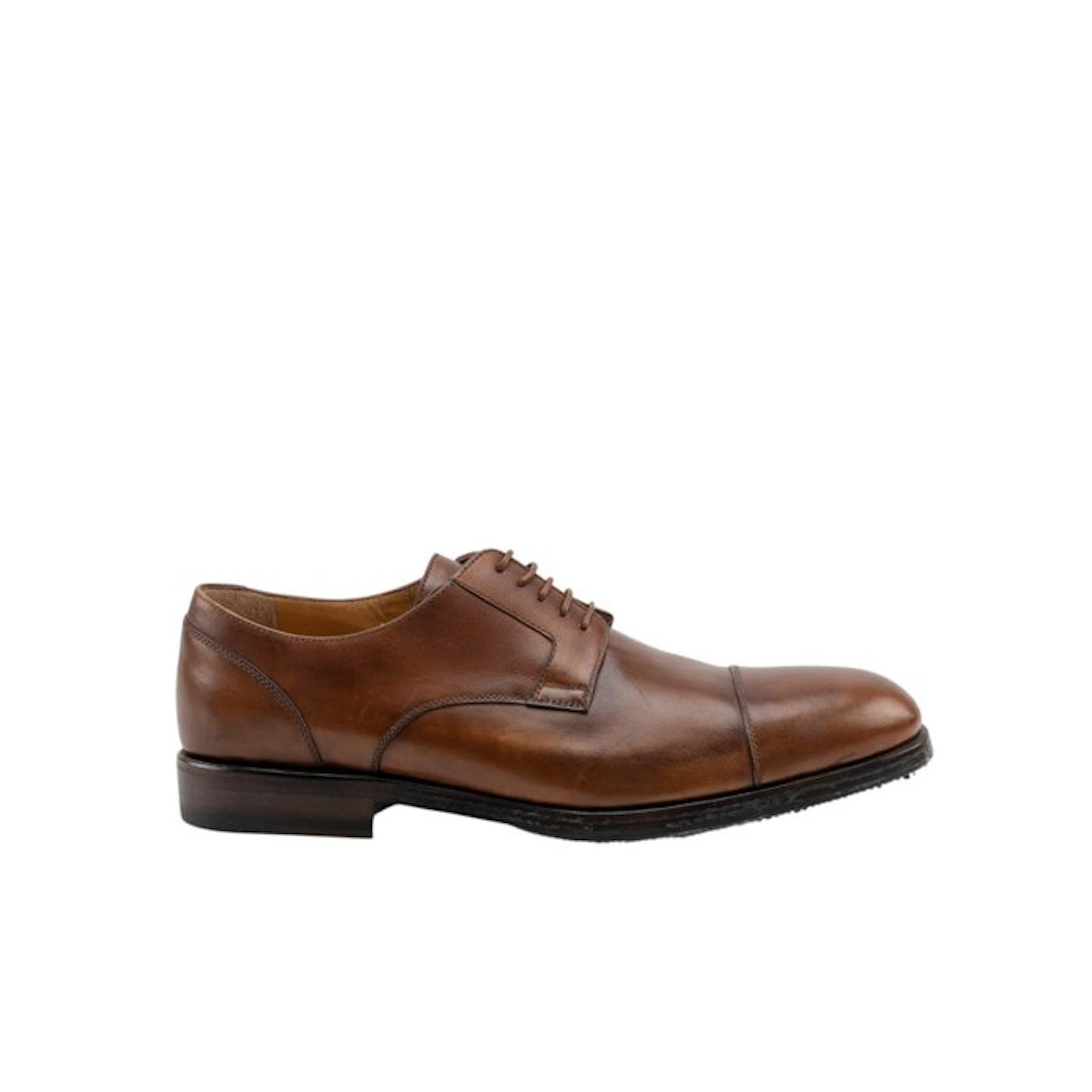 TESTONI - 8 UK - 42 IT - Derby Shoes Antique Calf Leather...