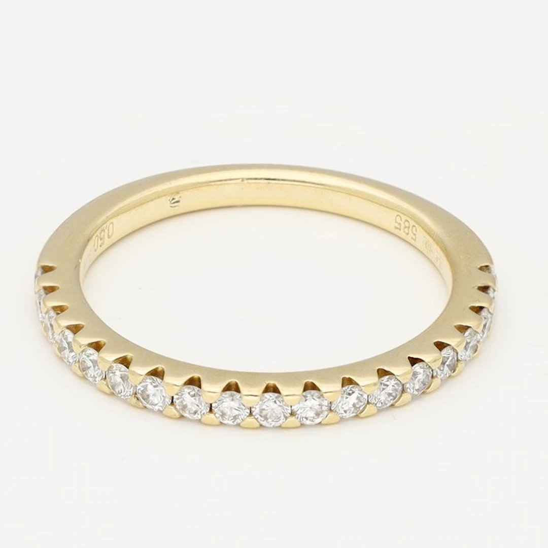 Ring - 14 kt. Yellow gold Diamond (Natural)