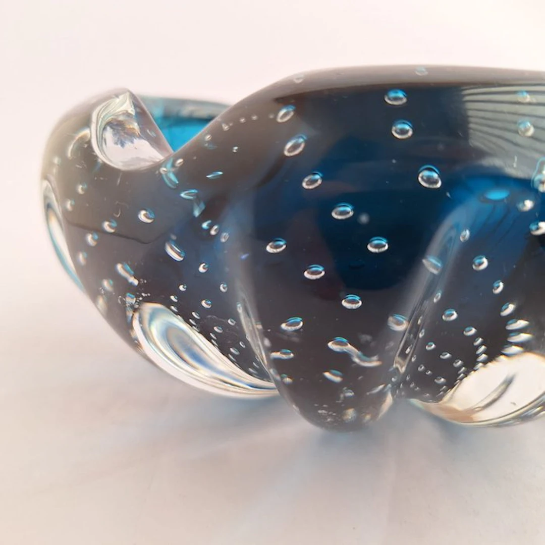 Bowl - Murano glass - Bubbling technique