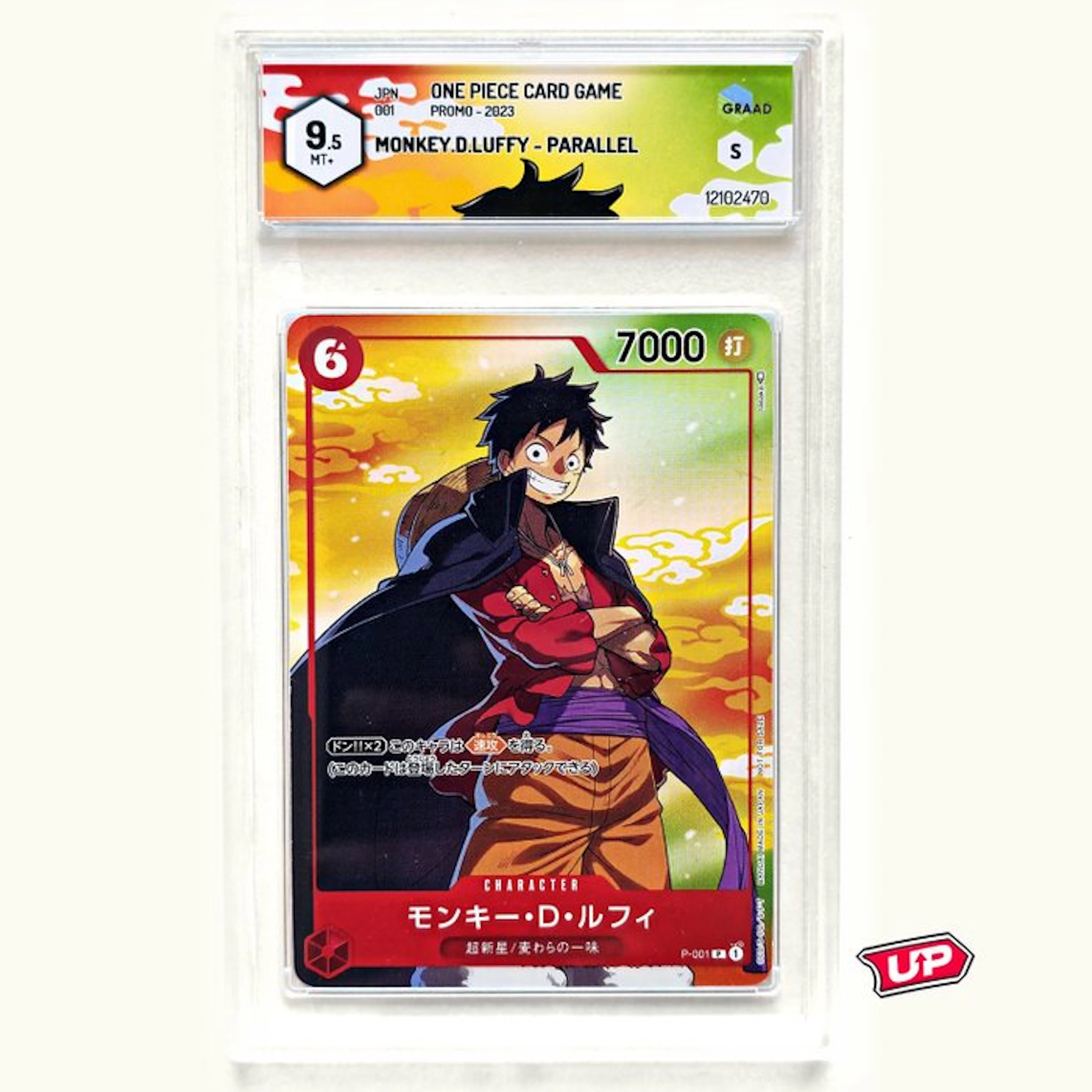 One Piece Graded card - One Piece - Monkey.D.Luffy (Promo Parallel) - Graad 9.5