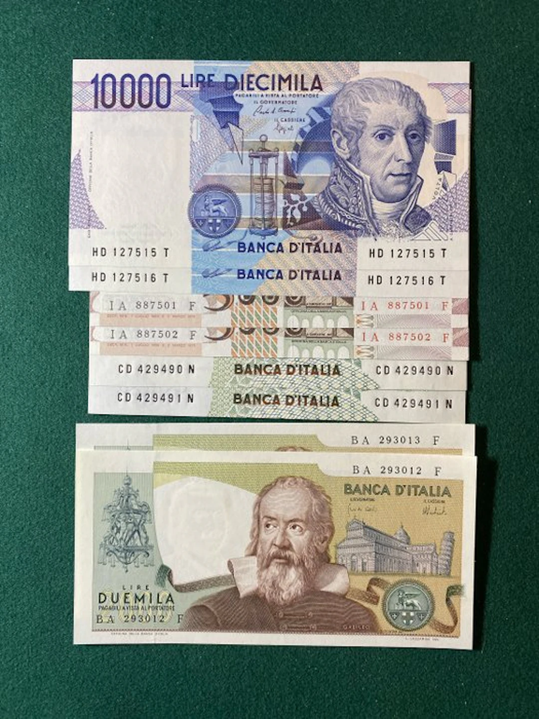 Italy. - 8 Banknotes - Various Dates (No reserve price)