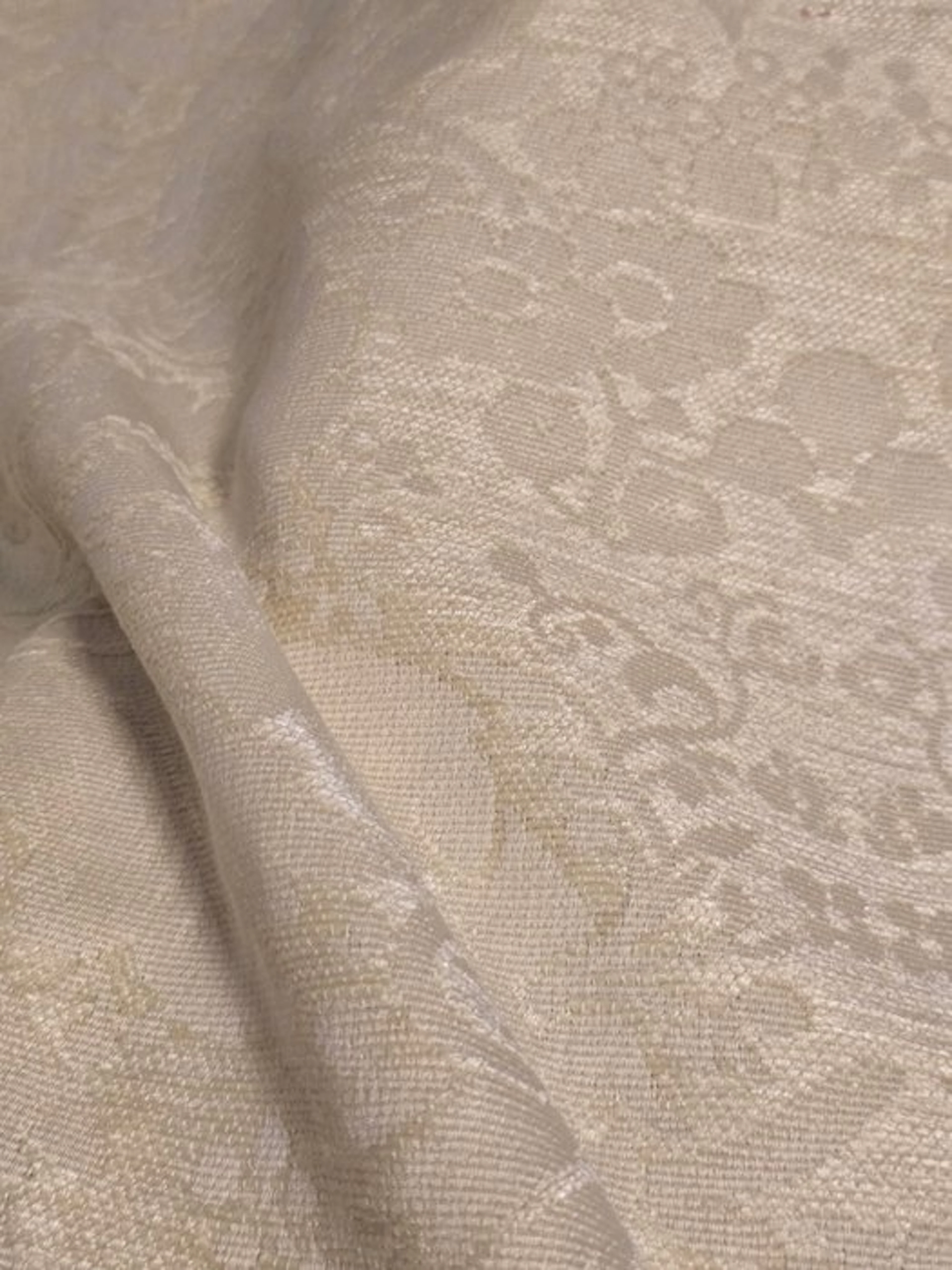 Tessuto ornamento velluto Damascato colore crema...