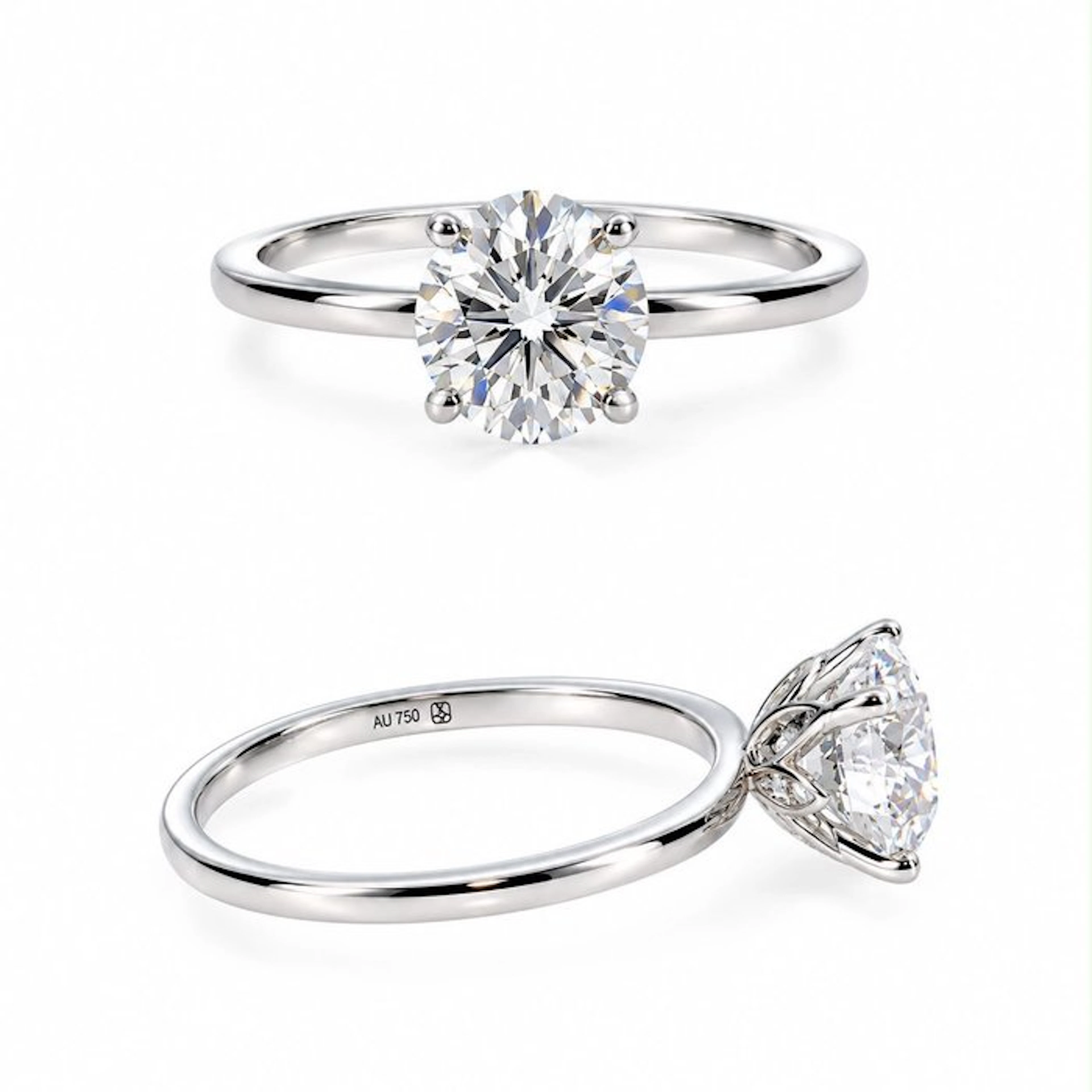 Ring - 18 kt. White gold - 3.01ct. tw. Diamond (Lab-grown) - Diamond