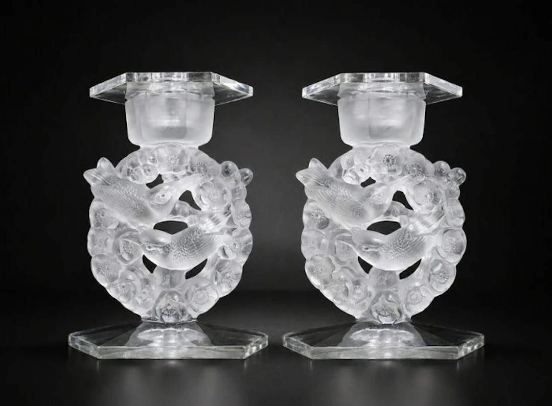 Lalique - Candelabrum Titmice - Crystal