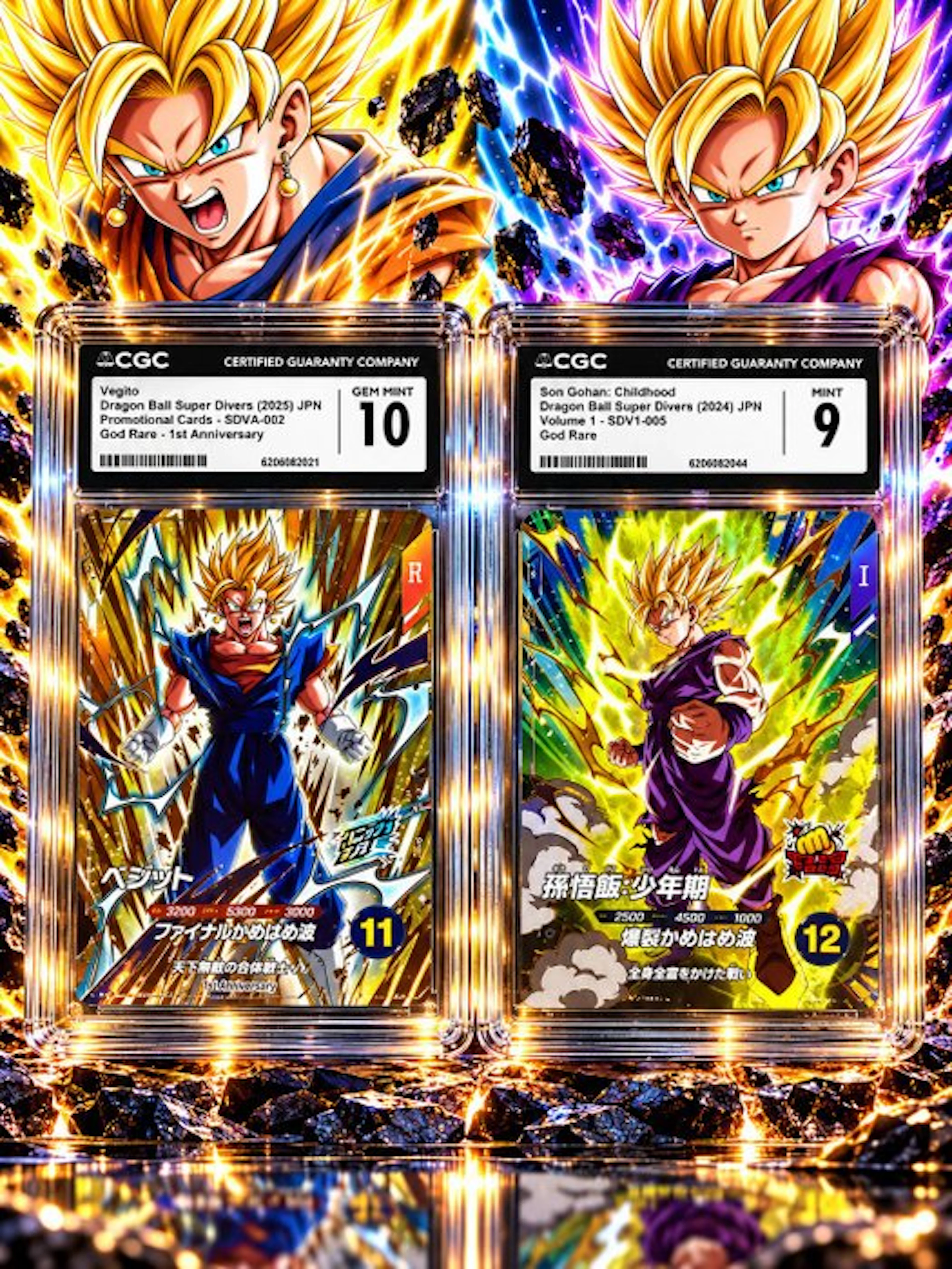 Bandai - 2 Graded card - Dragon Ball