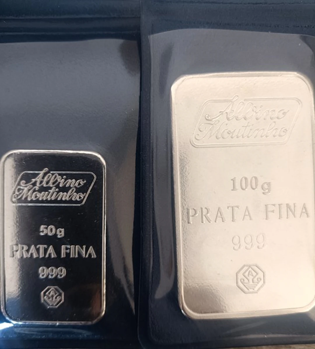 50 grams, 100 grams - Silver .999 - Albino Moutinho (No reserve price)