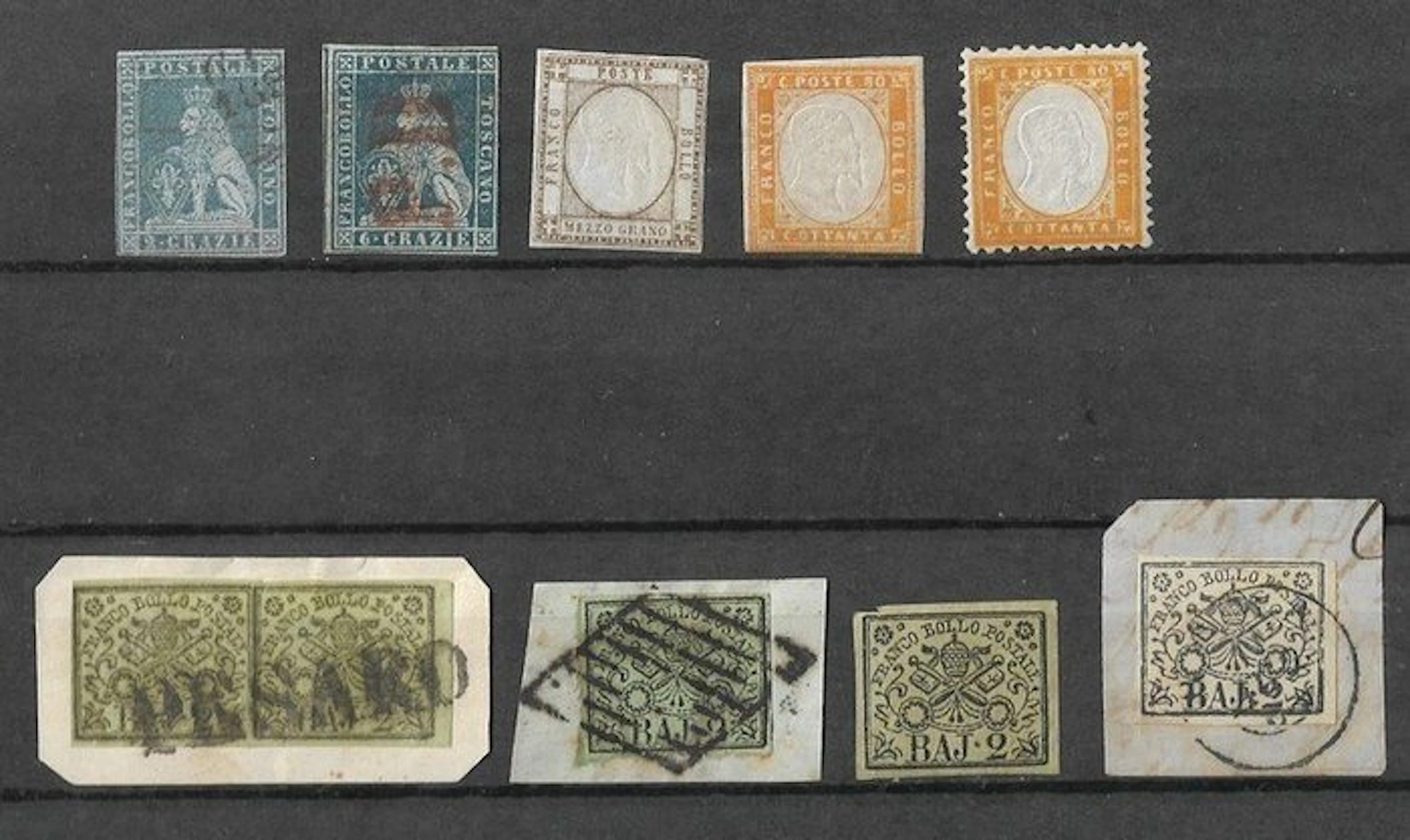 Italy 1851/1863 - Stamp lot: Italian States / Papal States - 1851 / 1863