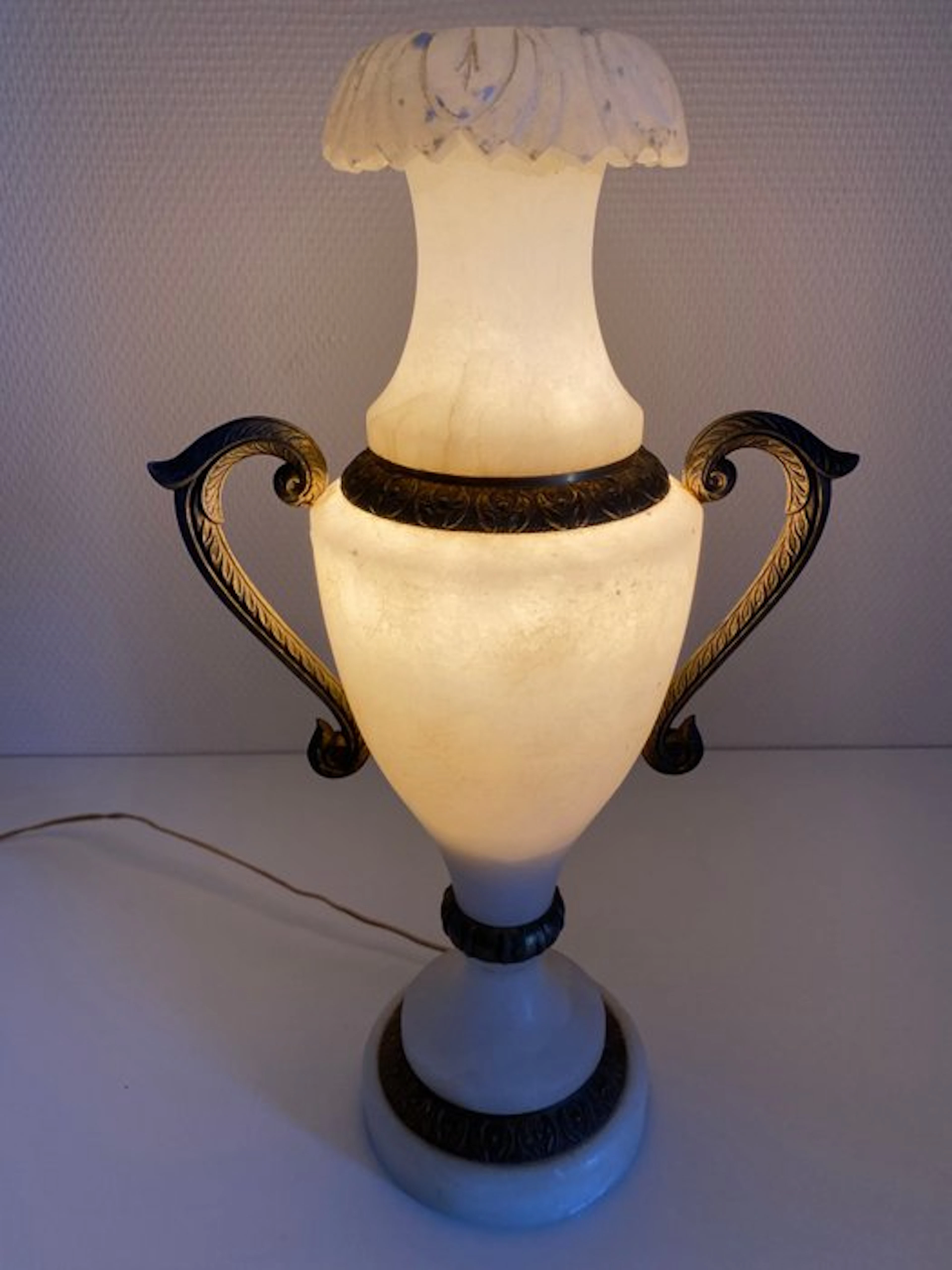 Table lamp - Alabaster, Brass, Bronze