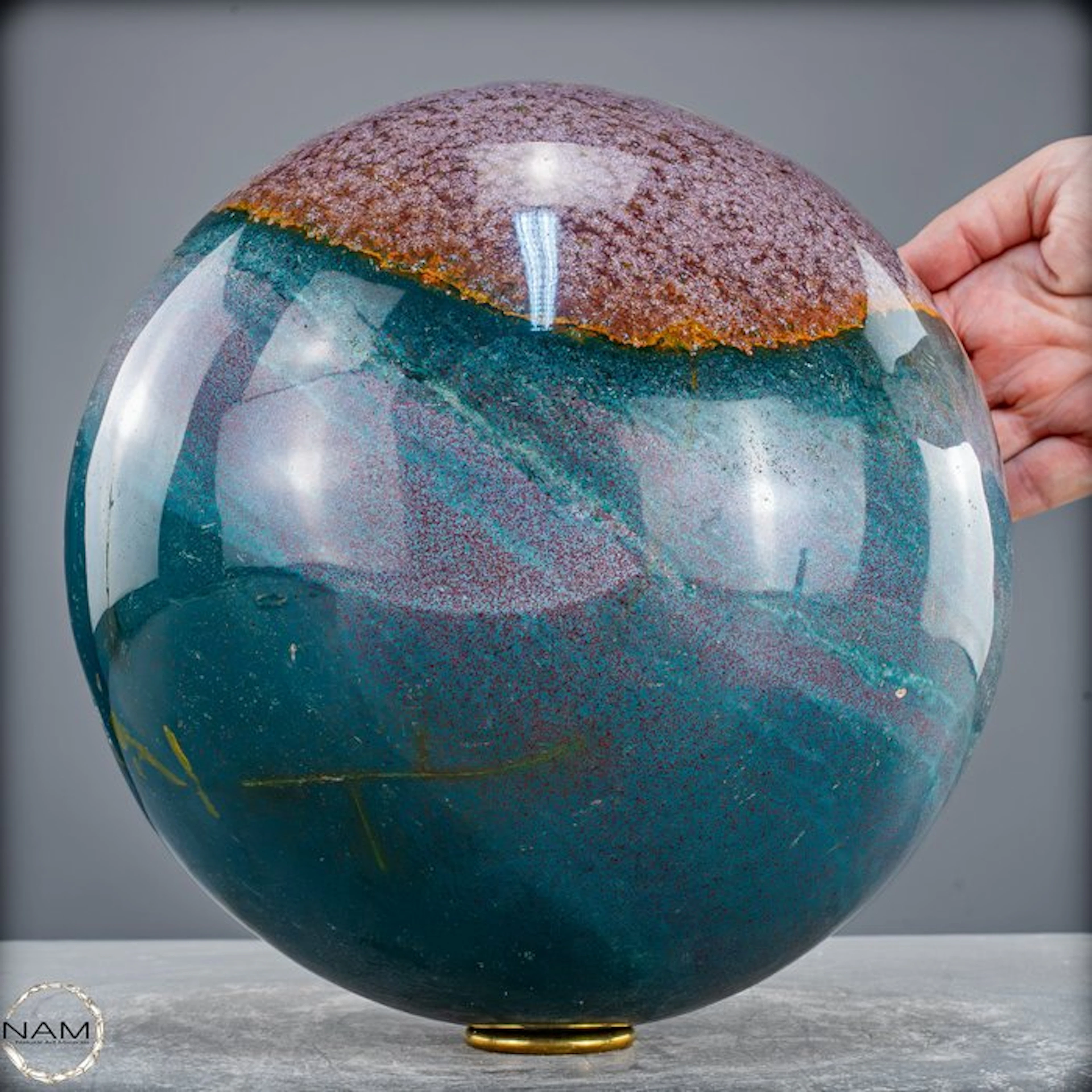Giant Ocean Jasper Sphere – Depth