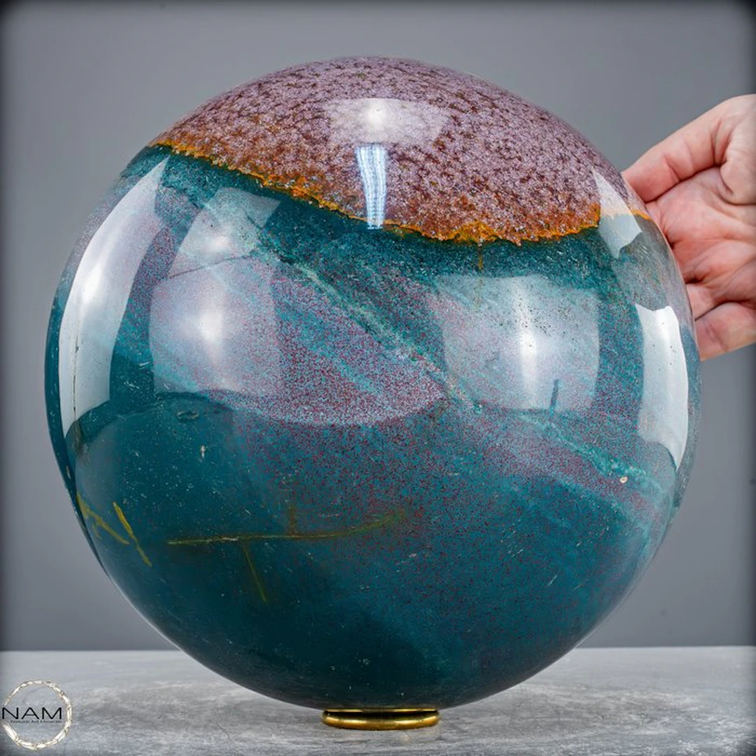Giant Ocean Jasper Sphere – Depth