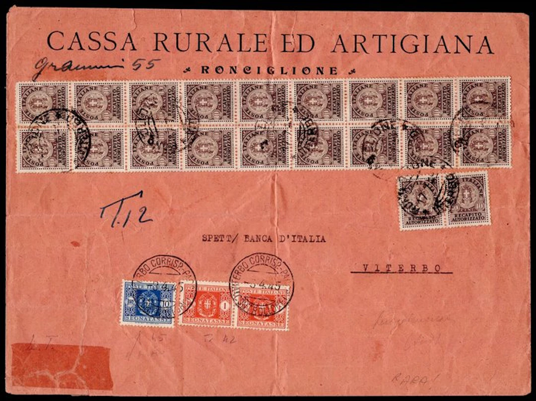 Italy Kingdom - Lieutenancy - authorized delivery taxed port - fourth - RARE