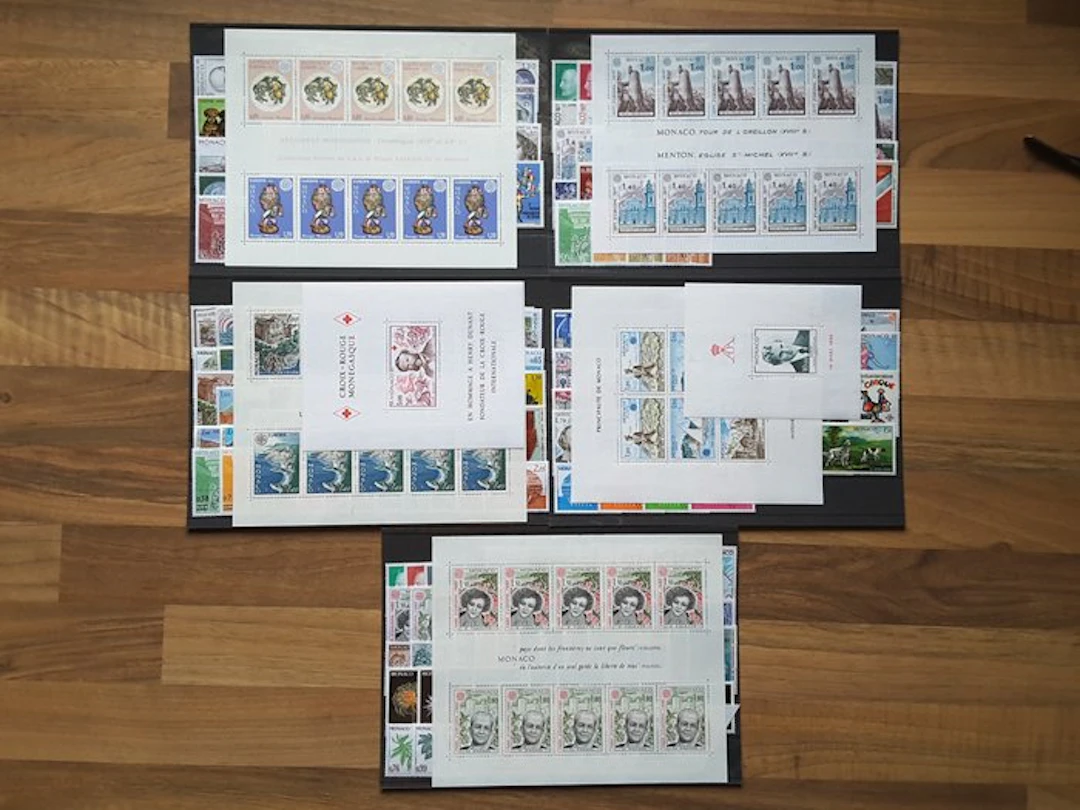Monaco 1976/1980 - 5 full years with sheetlets