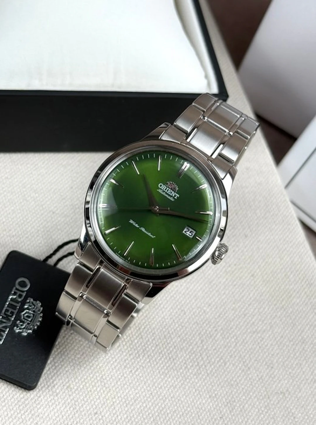 Orient - Bambino Date Automatic Green - No reserve price...