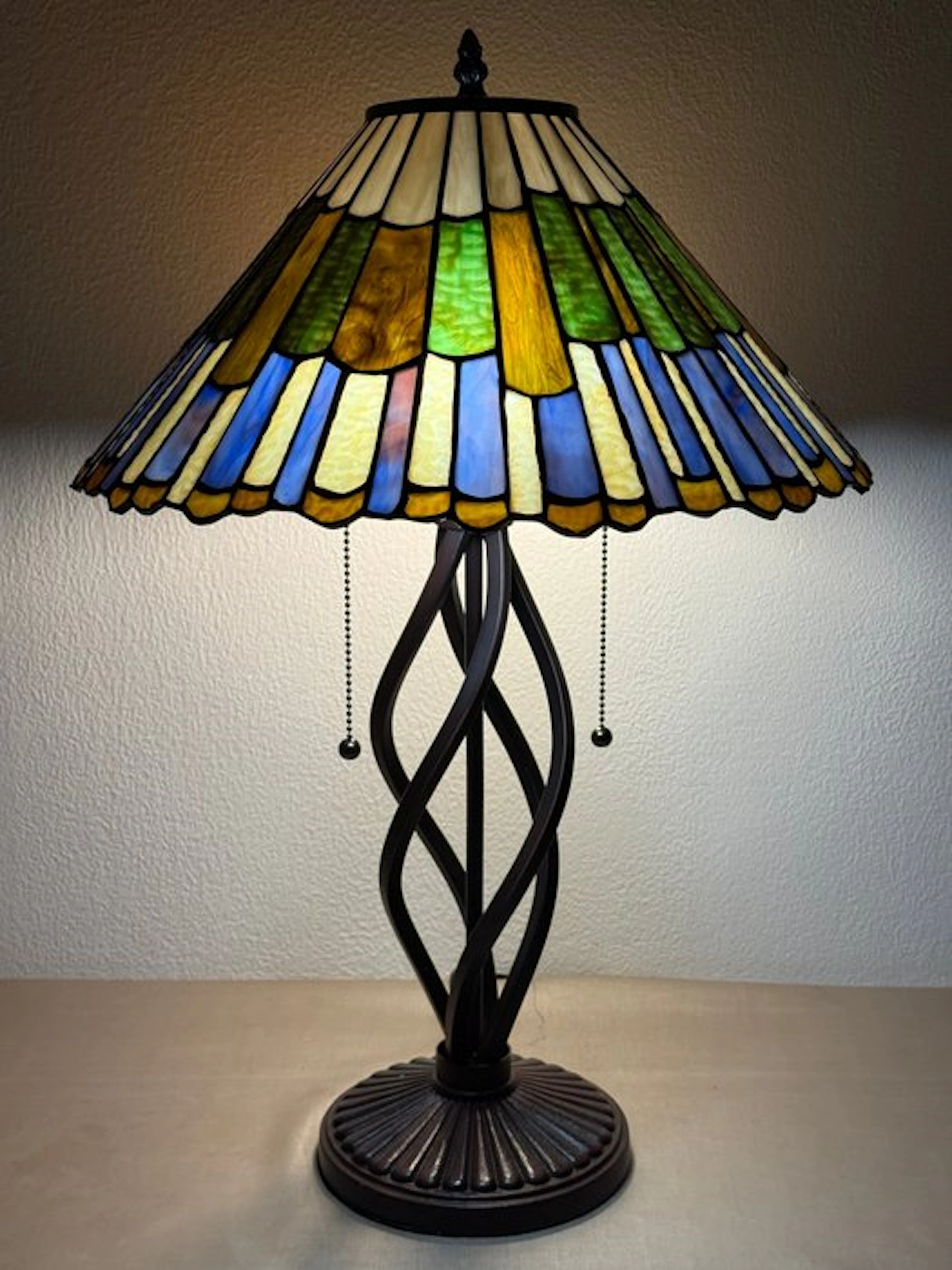 XXL Tiffany stijl tafellamp LUMINOUS MOSAIC lamp met 2...
