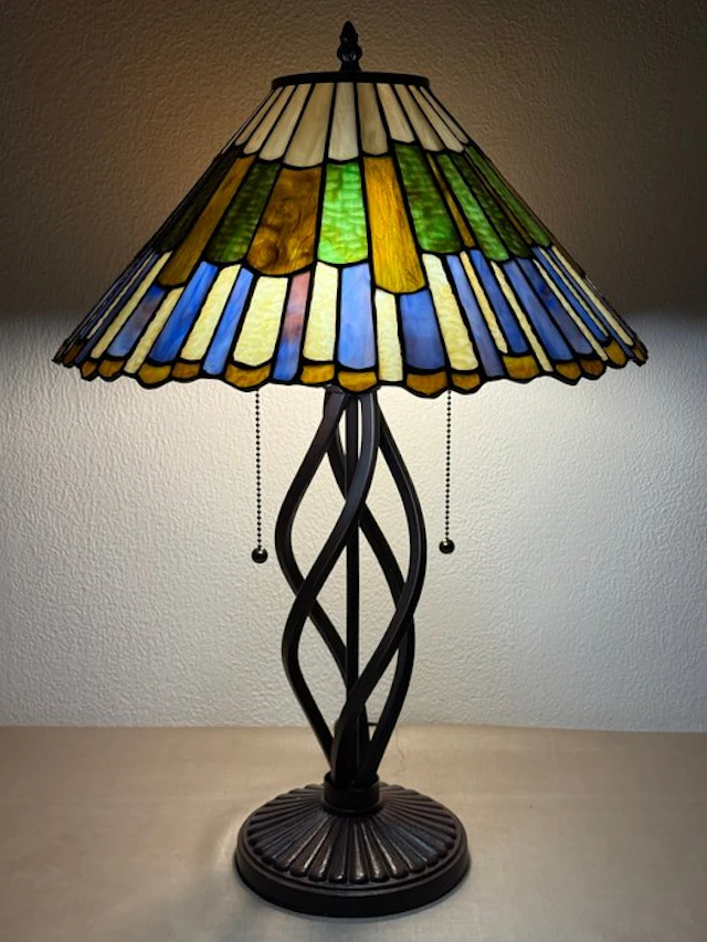 XXL Tiffany stijl tafellamp LUMINOUS MOSAIC lamp met 2...