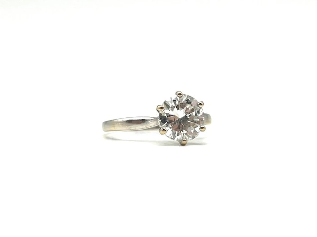 Ring - 18 kt. White gold - 1.40ct. tw. Diamond (Natural)