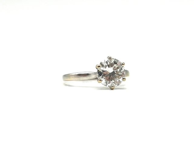 Ring - 18 kt. White gold - 1.40ct. tw. Diamond (Natural)