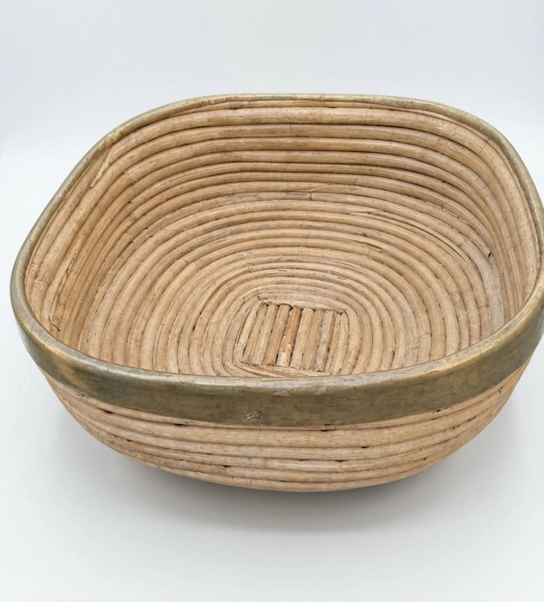 Basket - Rattan, Brass - Style Gabriella Crespi