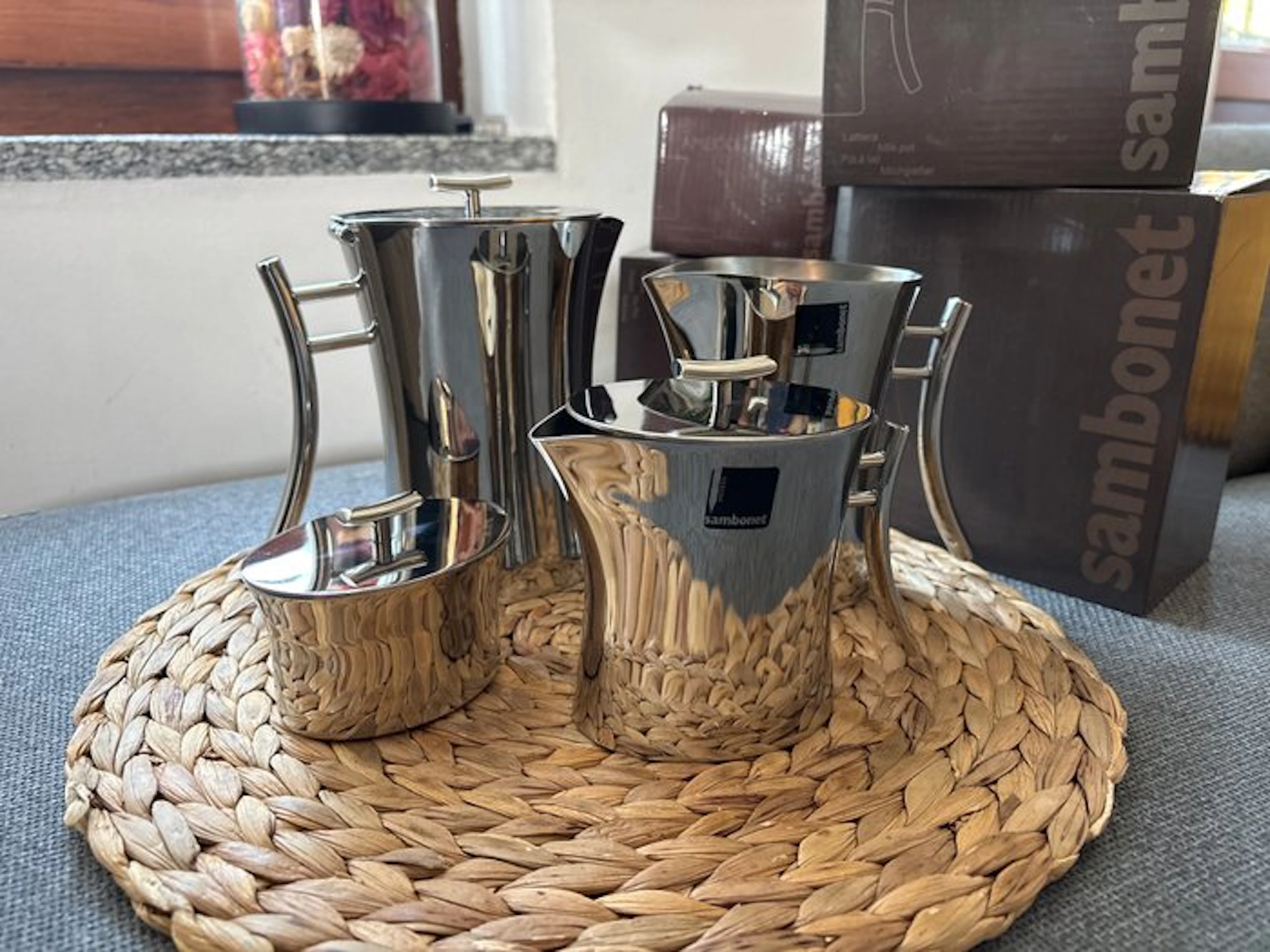 Sambonet - Teapot (4) - Bamboo - Stainless steel