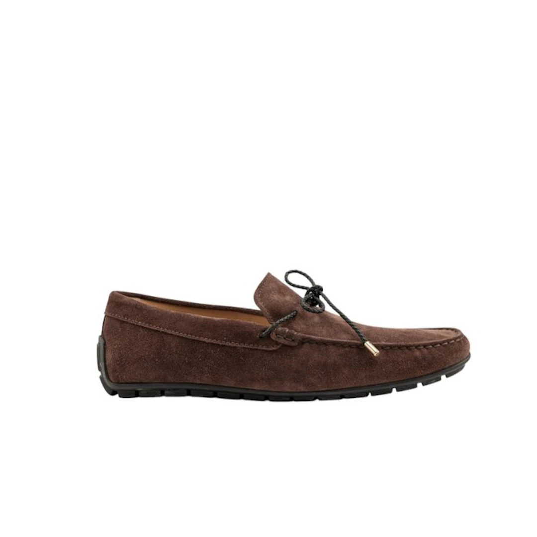 TESTONI - 8 UK - 42 IT - Driver Loafer Shoes Suede Calf...