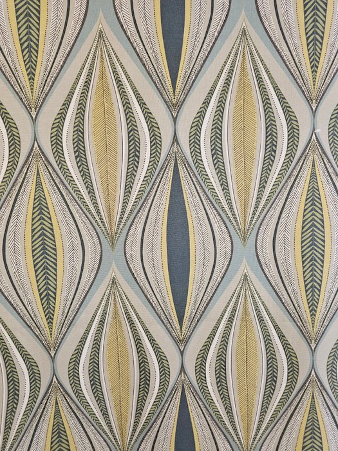 Exclusive Art Deco fabric with geometric pattern...