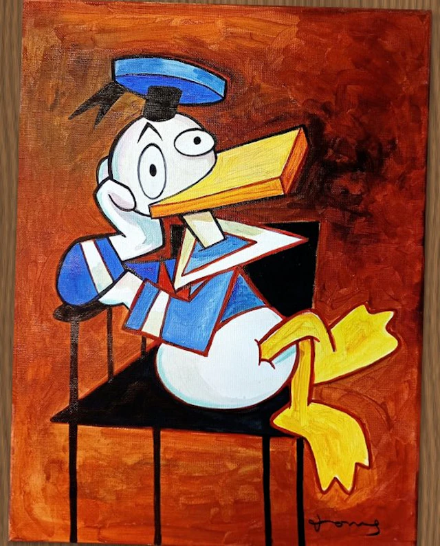 Tony Fernandez - Donald Duck Inspired by Picasso’s “Femme...
