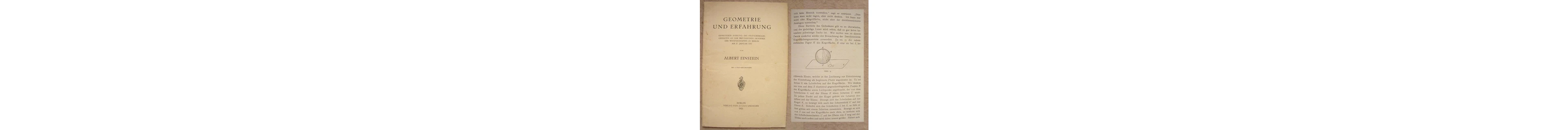 Albert Einstein - Geometrie und Erfahrung - 1921
