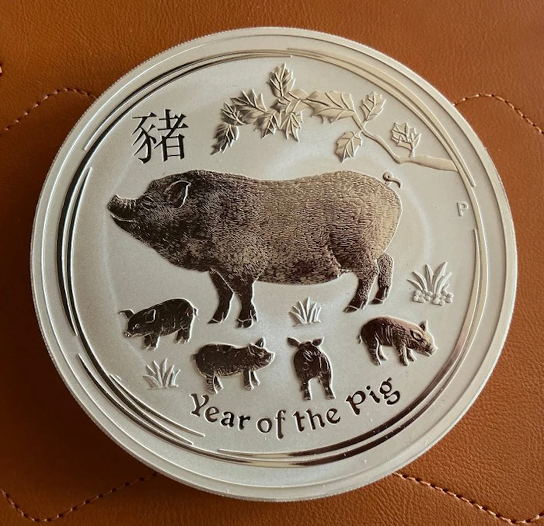 Australia. 30 Dollars 2019 Year of the pig, 1000 gr