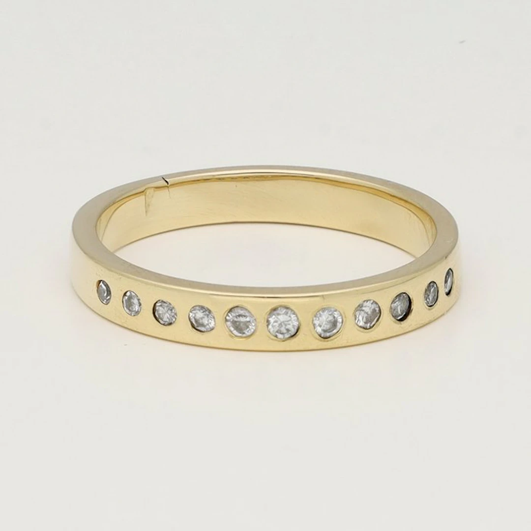 Ring - 14 kt. Yellow gold Diamond (Natural)