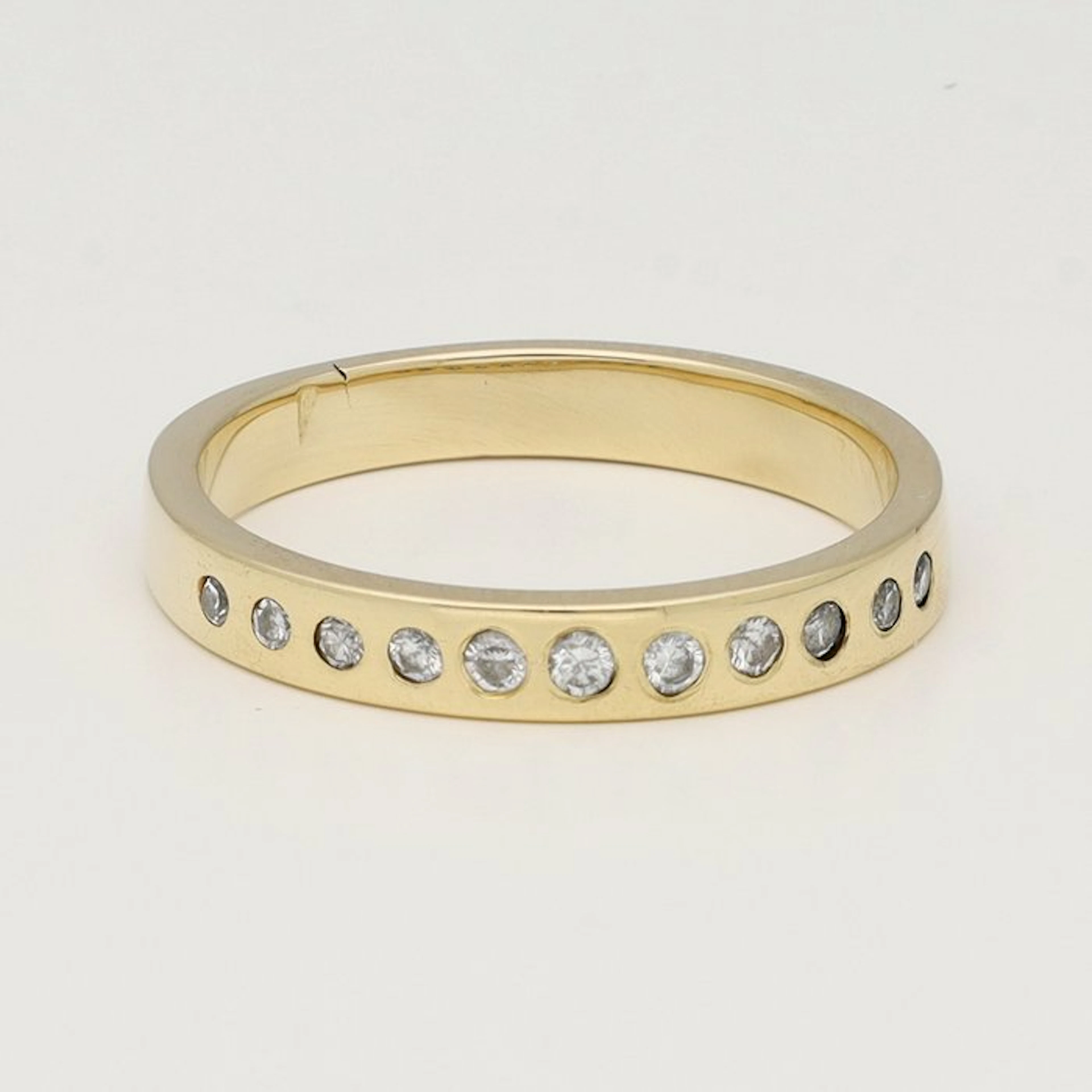 Ring - 14 kt. Yellow gold Diamond (Natural)