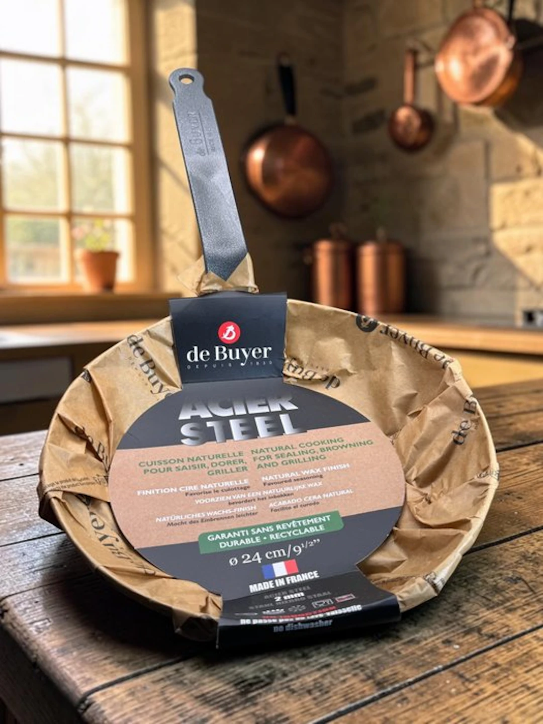 De Buyer - Pan - Frying Pan - Made in France - Acier Steel - 24 cm