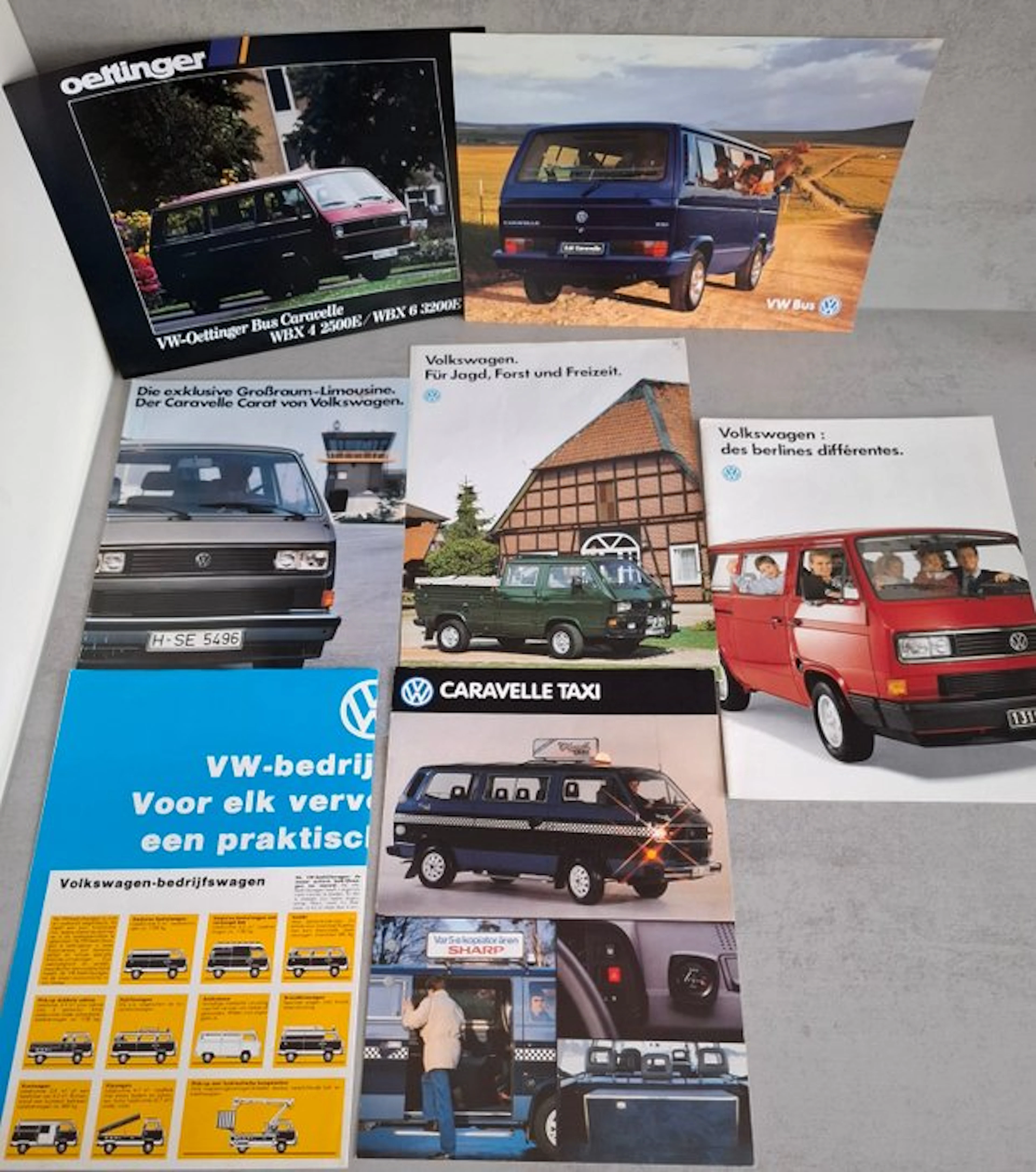 Brochures and sheets - Volkswagen - T2 and T3 - Europe - Japan - South-Africa