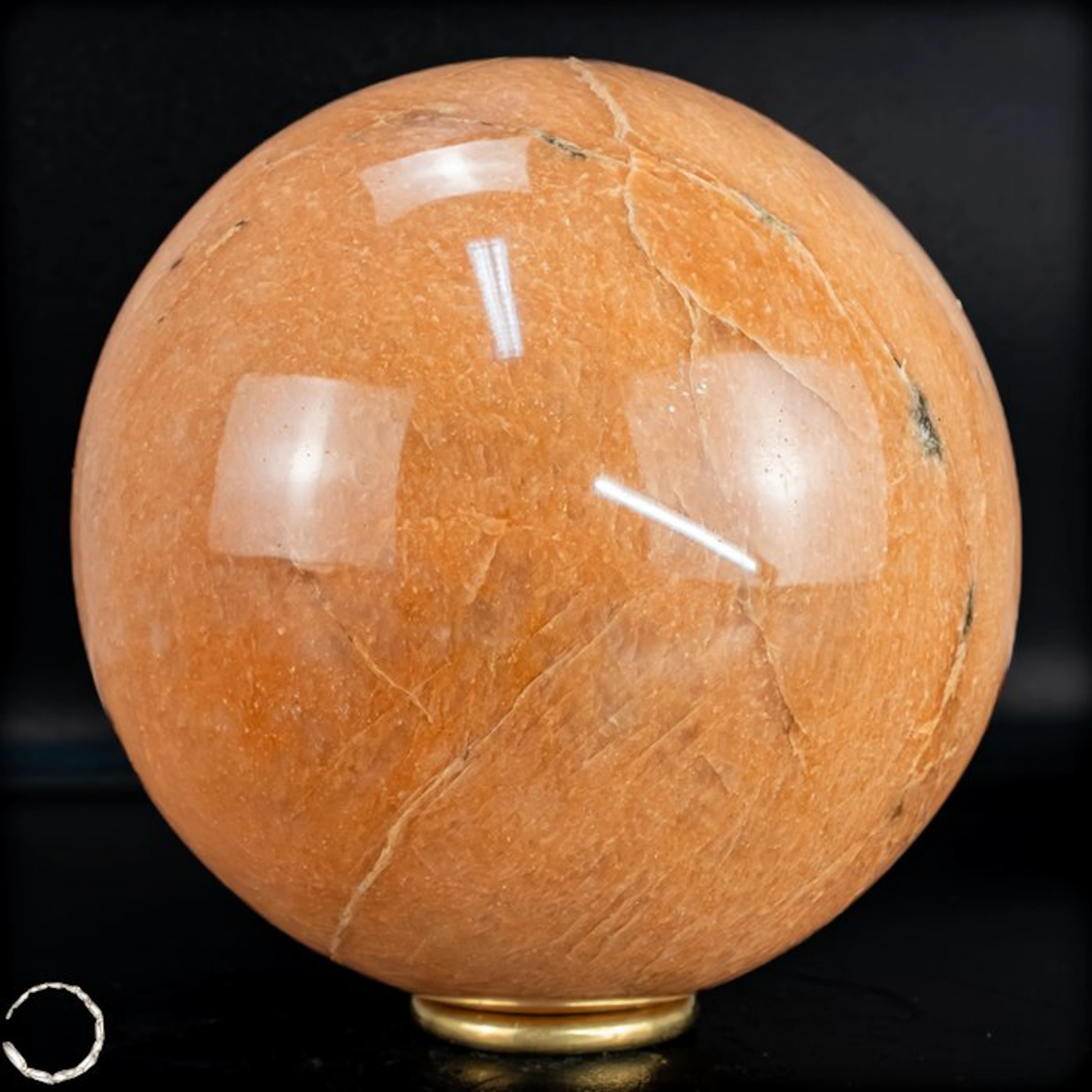 Natural Peach Moonstone Sparkling Sphere- 2913.34 g