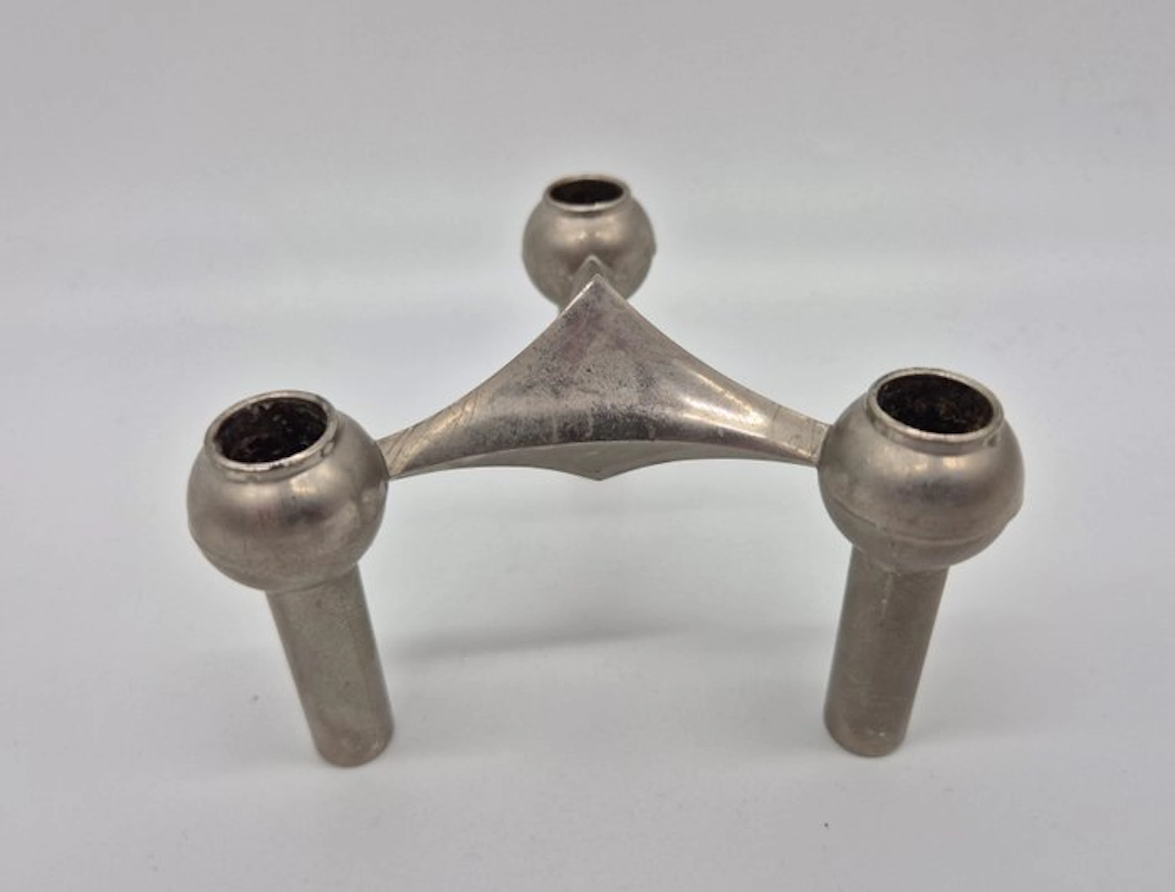 Candleholder - Metal, Chrome plated