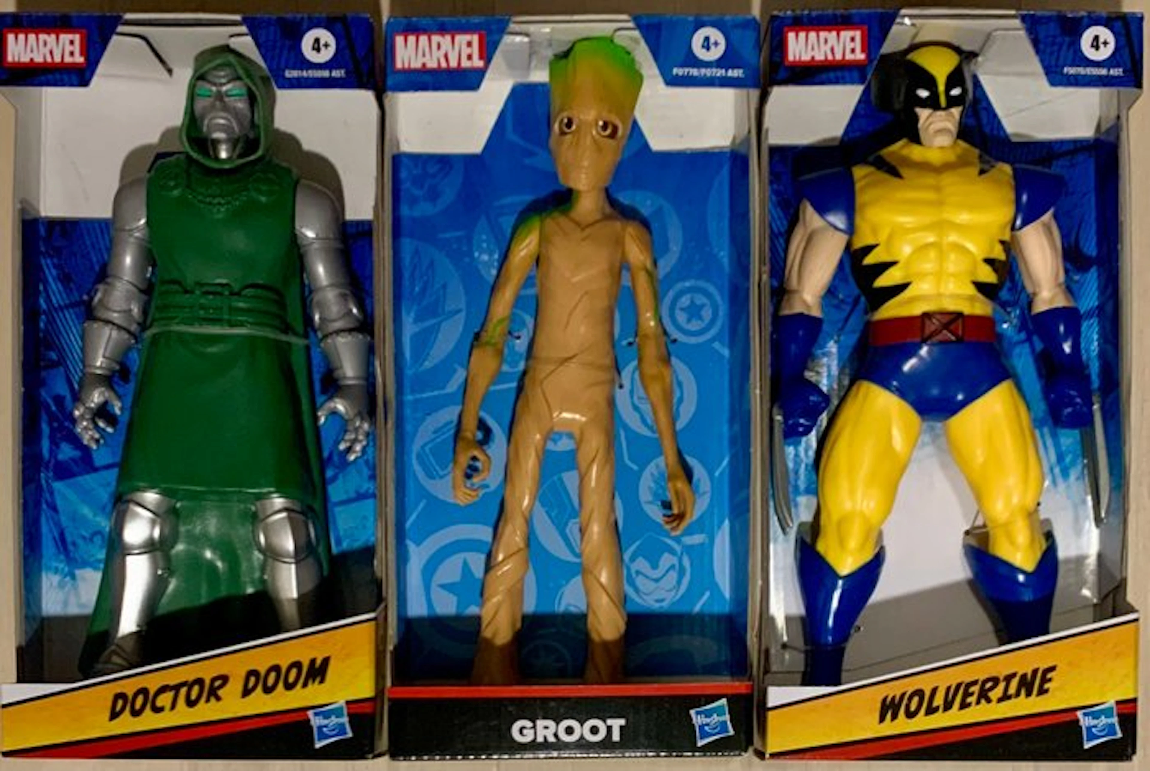 Hasbro - Action figure 3x Marvel [Doctor Doom, Groot & Wolverine] 25cm, New