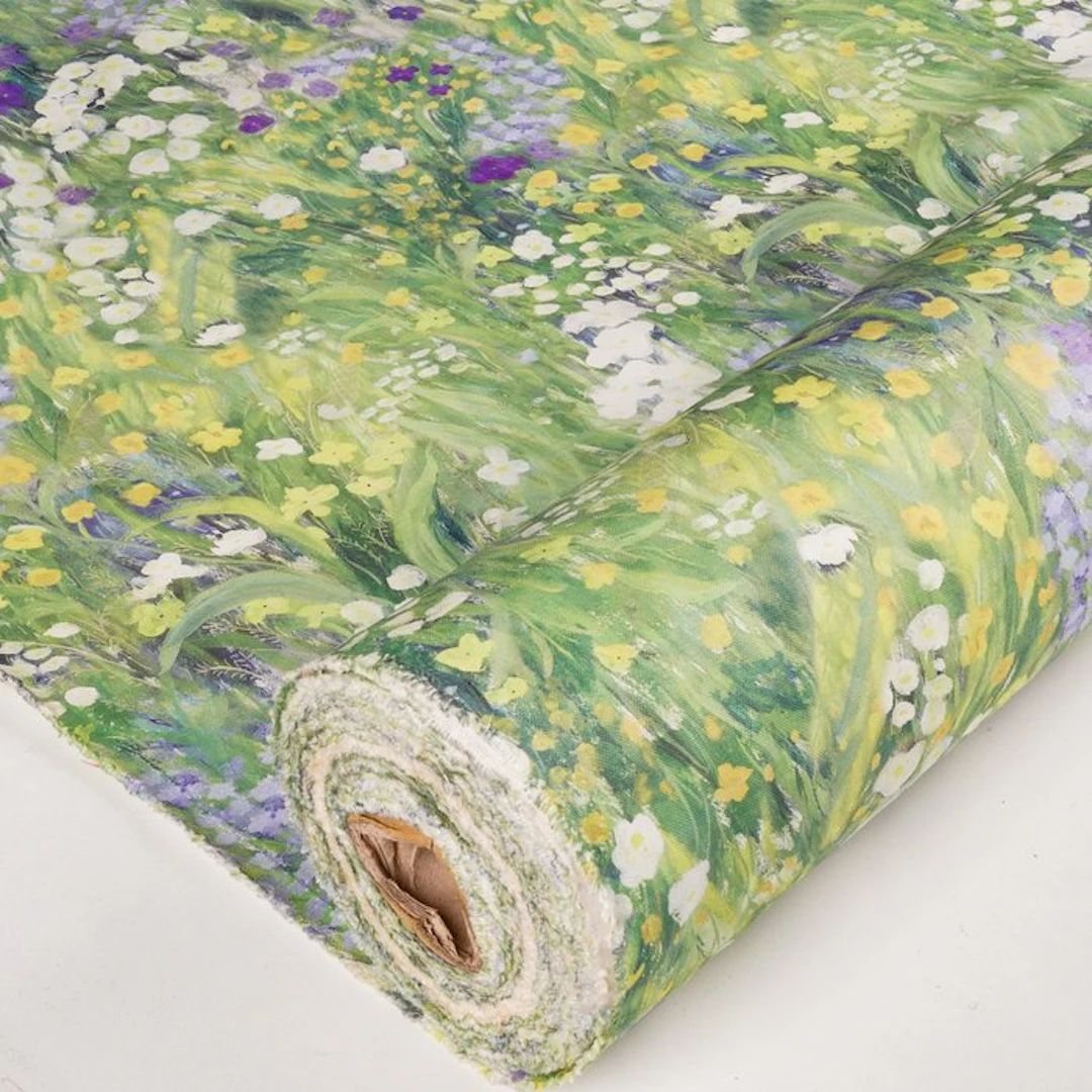 GCFabrics – Cotton Upholstery Fabric “Prato Fiorito” –...