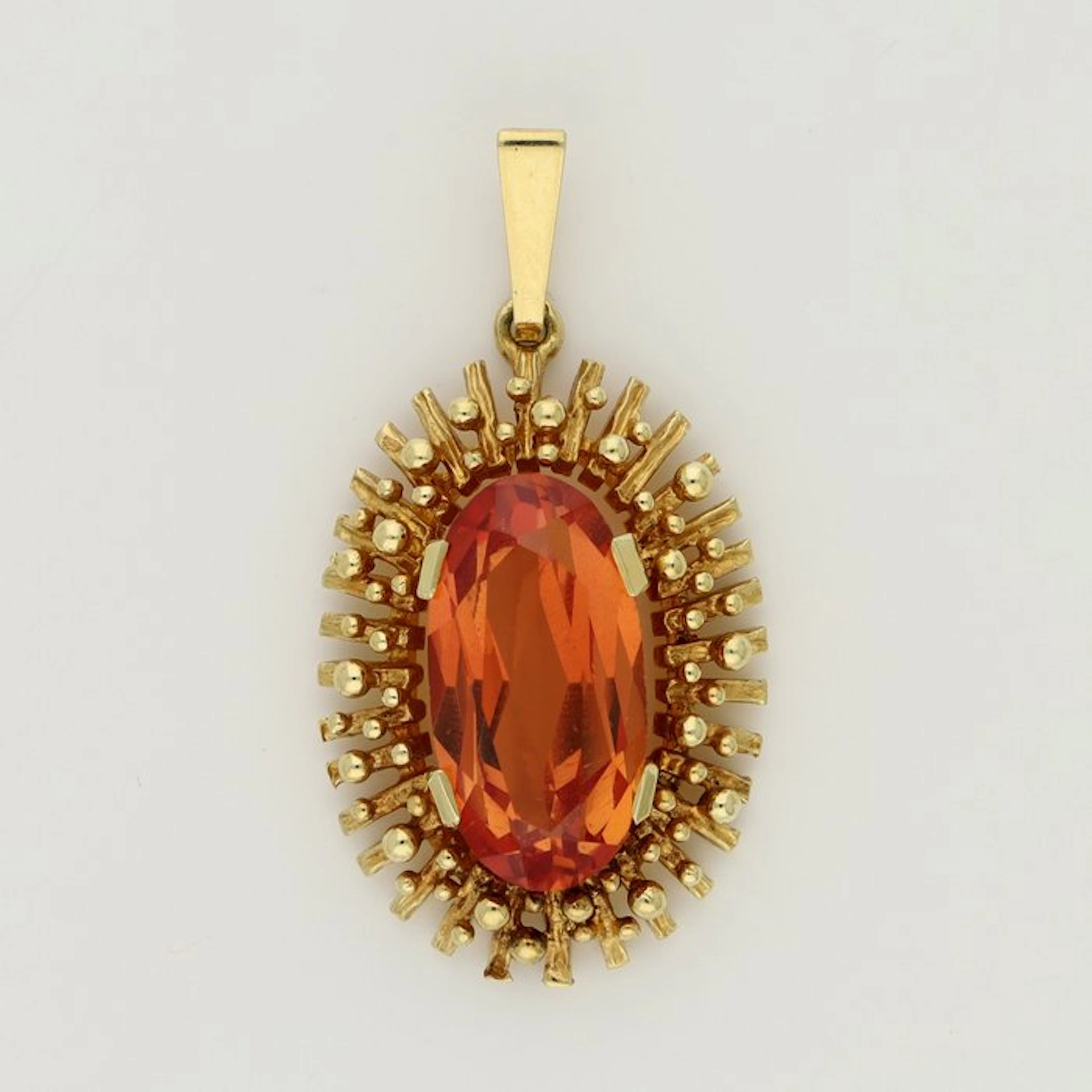 Pendant - 14 kt. Yellow gold Sapphire