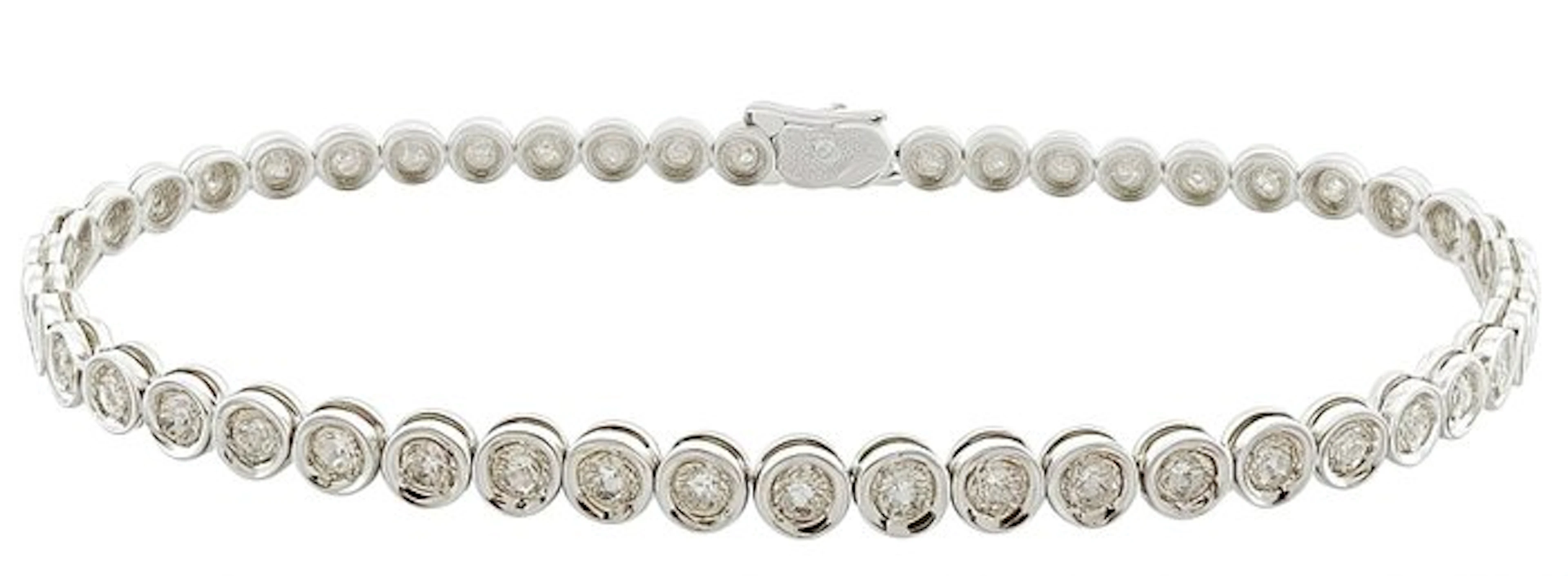 Bracelet - 18 kt. White gold Diamond (Natural)