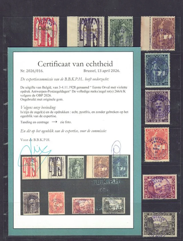 Belgium 1928 - Very good centered series including 2...