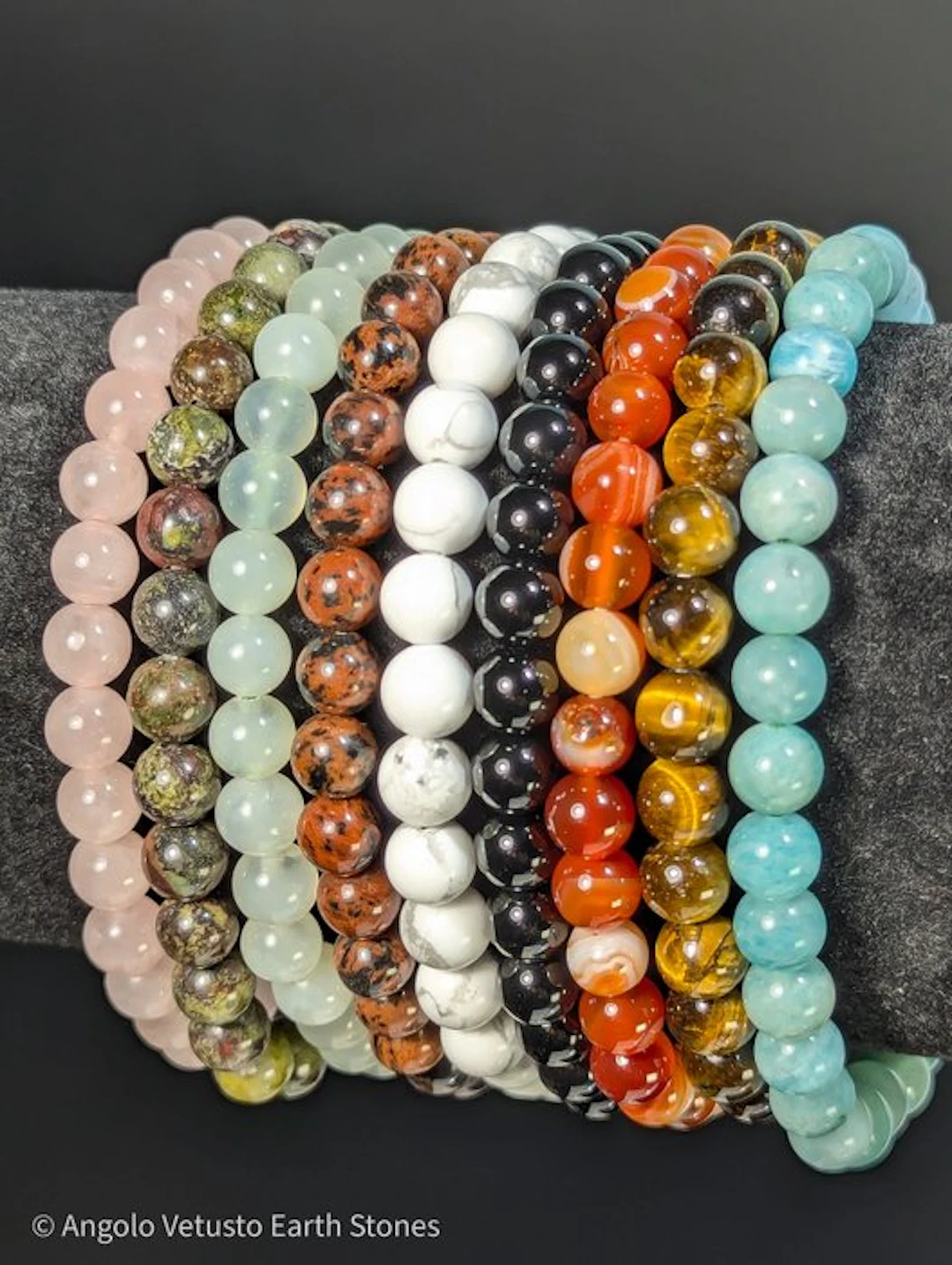 Natural High Quality Gemstone Bracelets Collection – Set...
