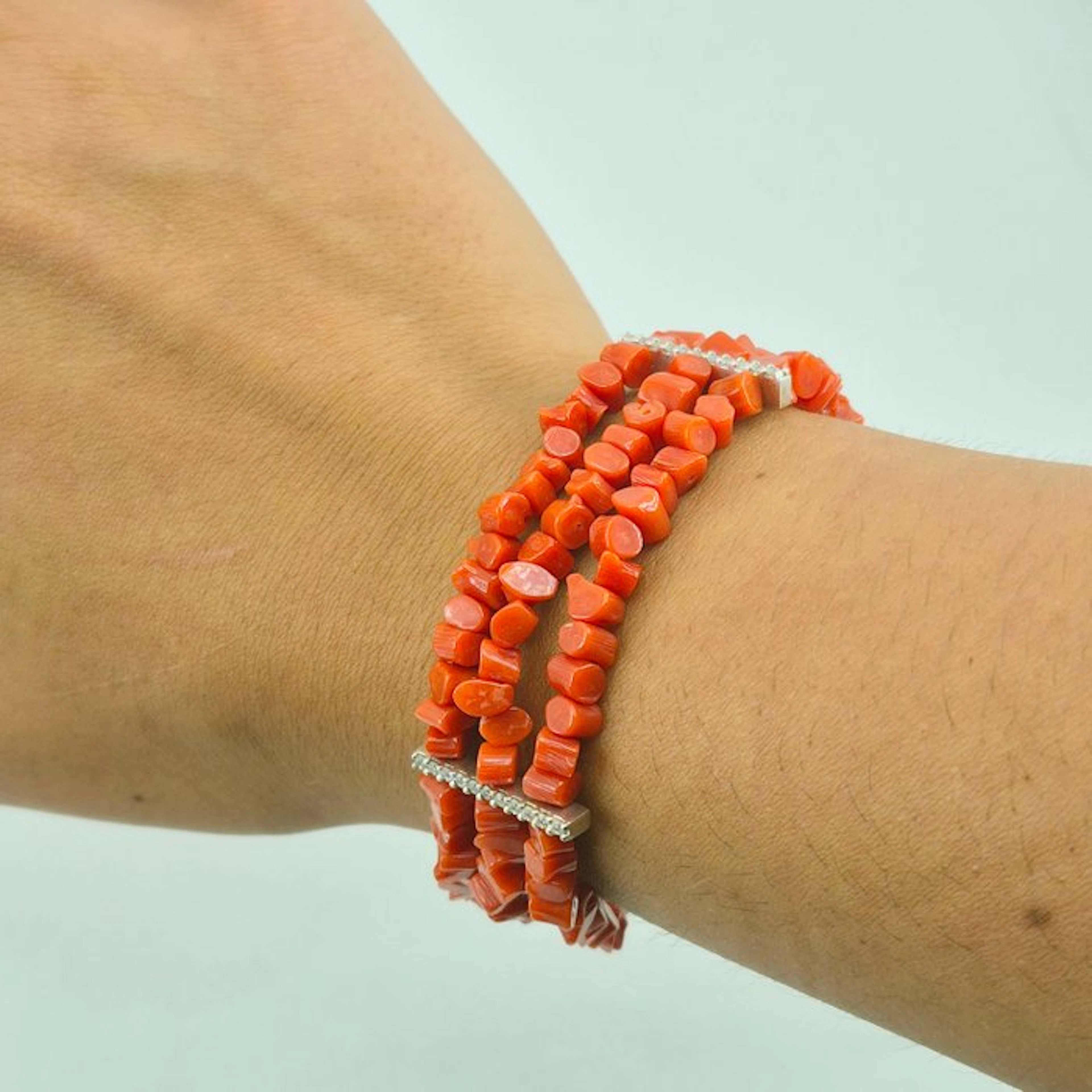 Silver - Bracelet - CORALLO MEDITERRANEO