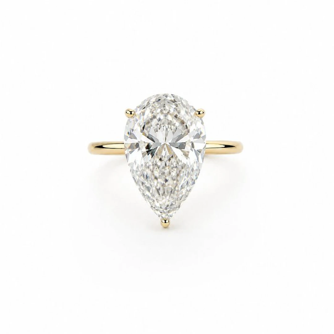 No reserve price - Ring - 14 kt. Yellow gold - 5.01ct. tw. Diamond (Lab-grown)