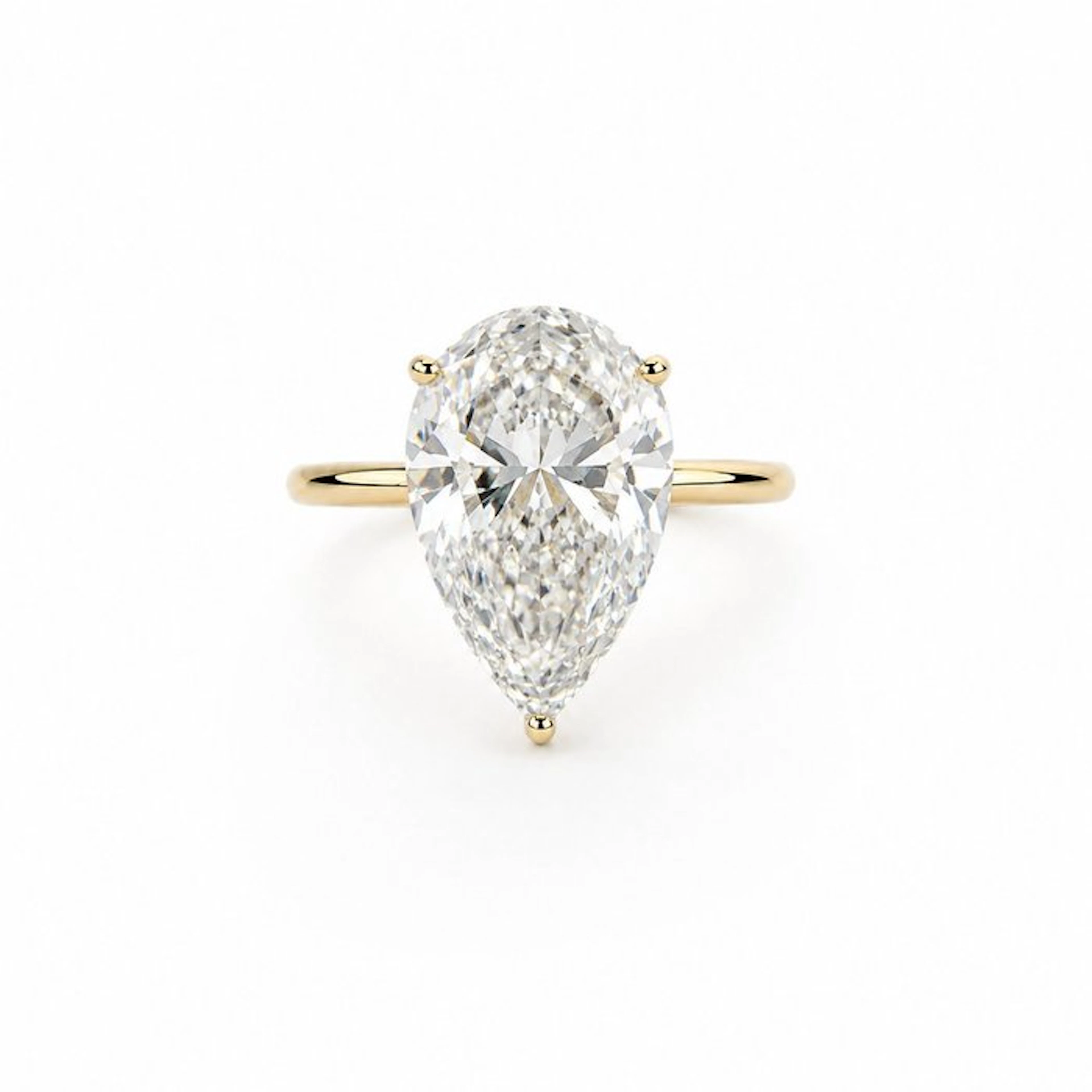 No reserve price - Ring - 14 kt. Yellow gold - 5.01ct. tw. Diamond (Lab-grown)