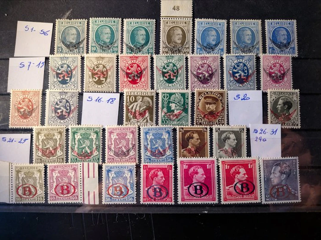 Belgium 1929/1982 - Belgium service stamps, complete issue from s1 to 84