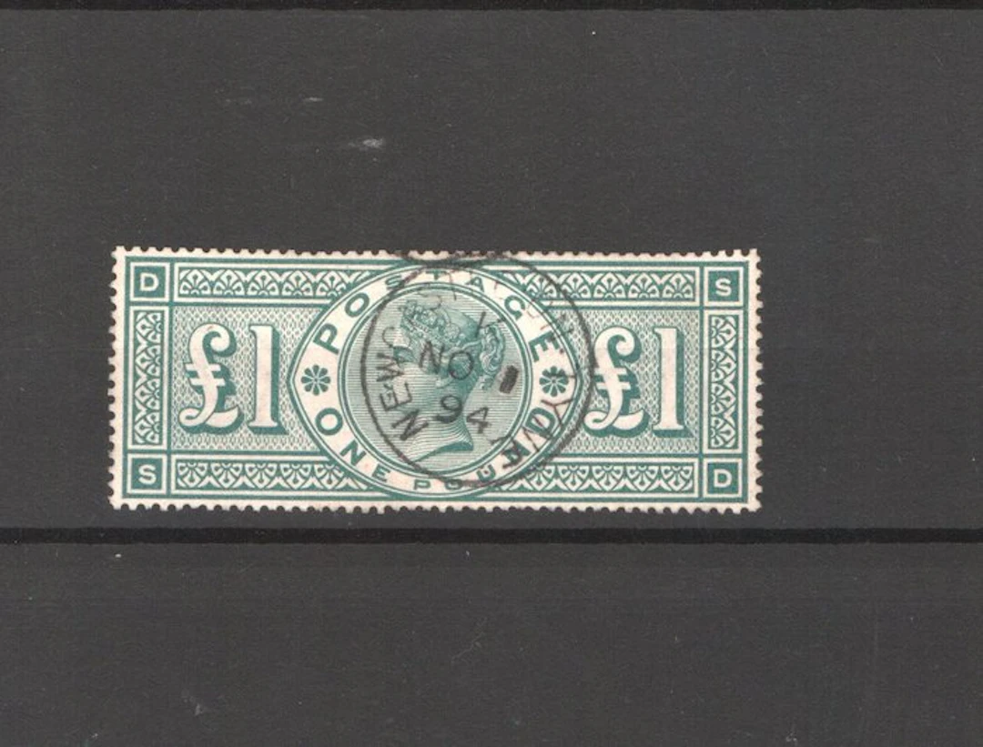 Great Britain 1891 - Great Britain 1 pound green used.