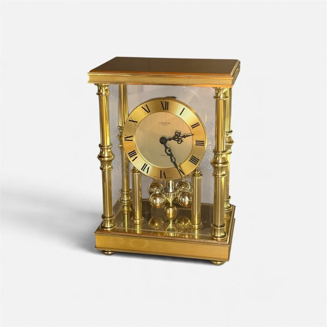 Mantel clock - Lancel Paris - Vintage Metal - 1970-1980...
