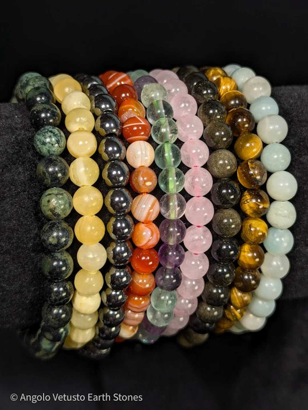 Natural High Quality Gemstone Bracelets Collection – Set...