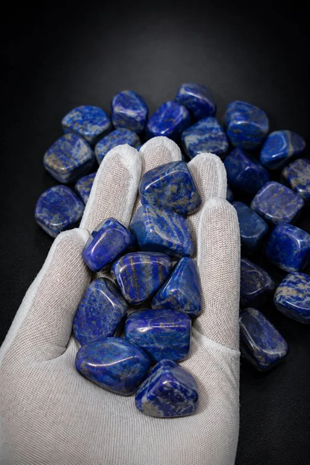 ***NO RESERVE*** Natural Lapis Lazuli Tumbled Stones – 1 kg / Approx
