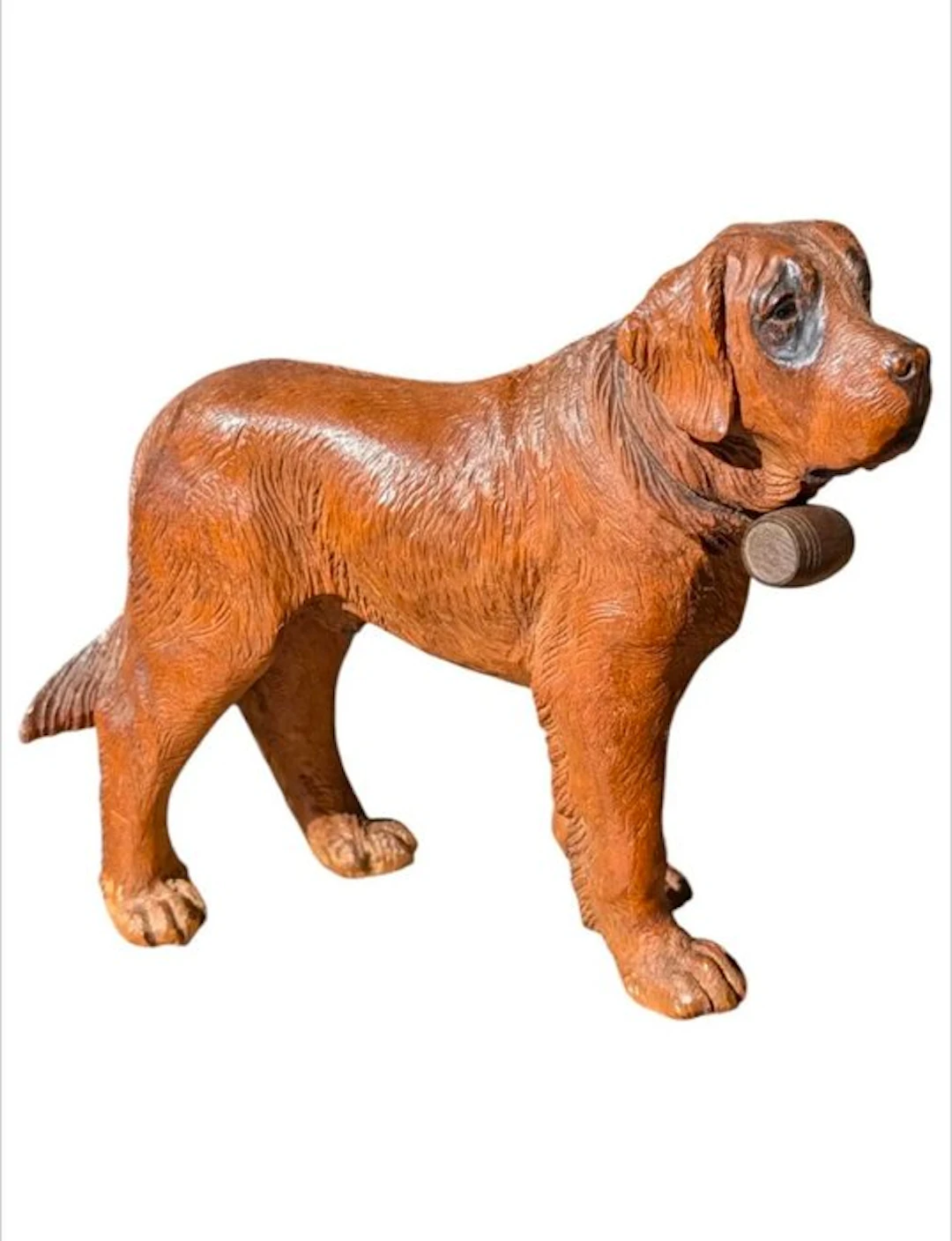 Statue, Brienz Black Forest Dog Sculpture - 15.5 cm - Wood